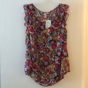 NWT 1401 Luxe sleeveless top floral print